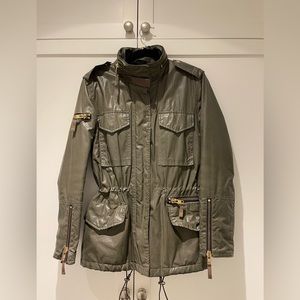 Sam water resistant jacket.
